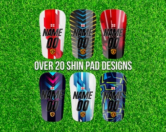 Personalised Football Shinpads - Custom Football Shin guards, Any Name, Any Number! Great Present Idea.