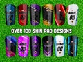 Personalised Football Shinpads - Custom Football Shin guards, Any Name, Any Number! Great Present Idea.
