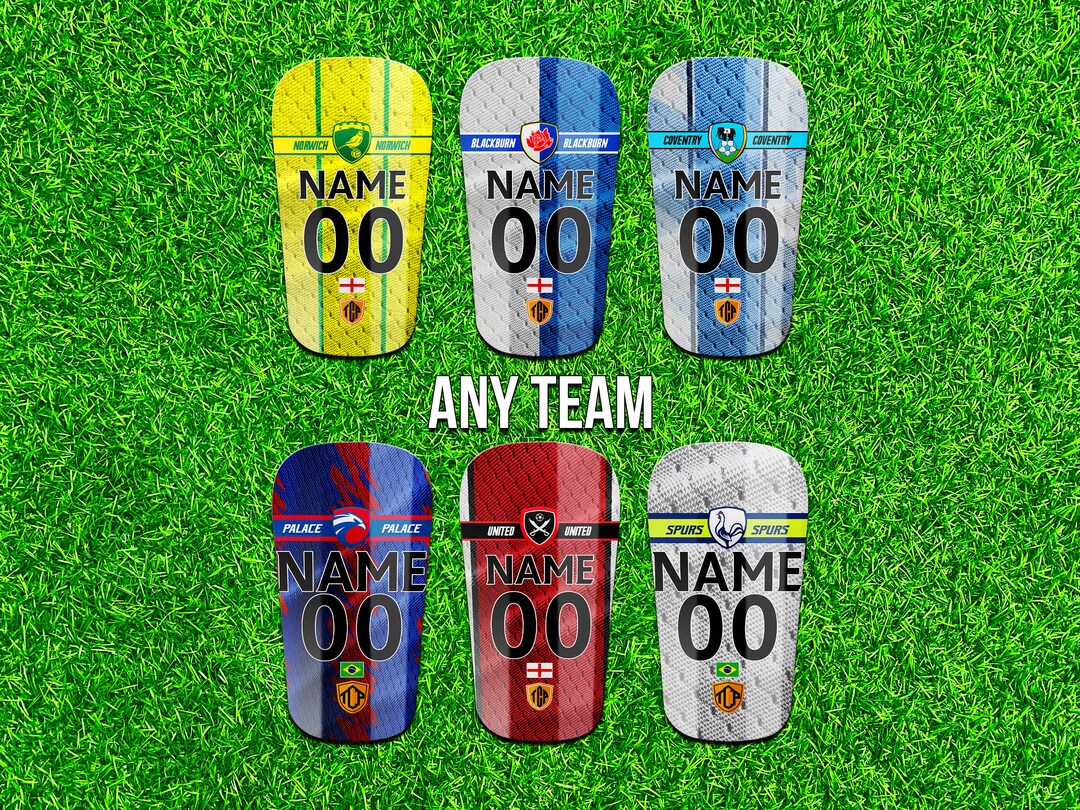 Custom Shin Pads, Personalised Shin Pads, Soccer Gift Kids Football