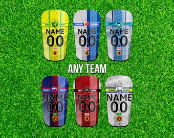 Custom shin pads, Personalised shin pads, soccer gift kids football gift, customised shinpads Adults shin guards end of season gift birthday