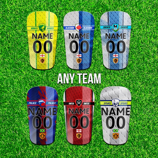 Custom shin pads, Personalised shin pads, soccer gift kids football gift, customised shinpads Adults shin guards