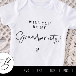 Willst du meine Großeltern sein? SVG | Großeltern Vorschlag SVG | Schwangerschaft svg, eps, dxf, png, jpg | Schnittdatei