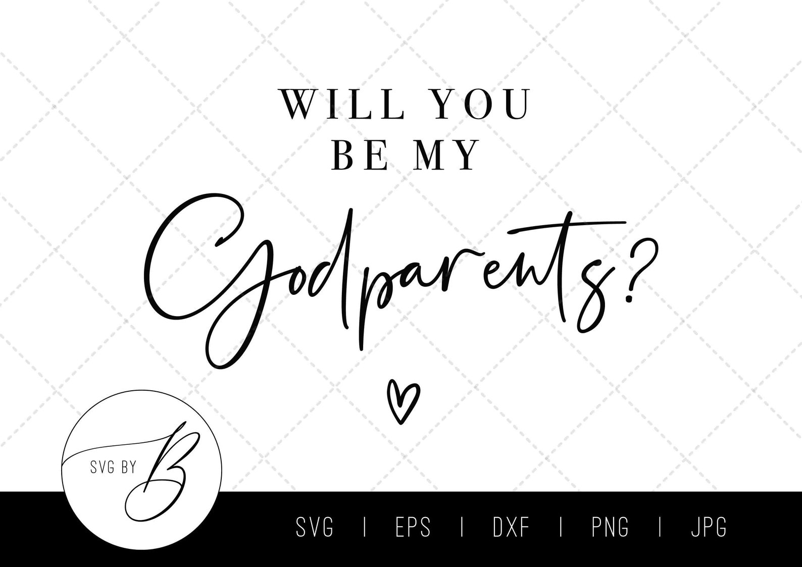 Will You Be My Godparents SVG Godparent Proposal SVG Etsy Canada