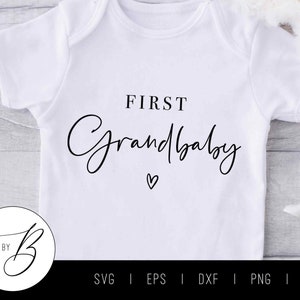 Erstes Grandbaby SVG | Großeltern Schwangerschaft Ankündigung SVG | svg, eps, dxf, png, jpg | Schnittdatei