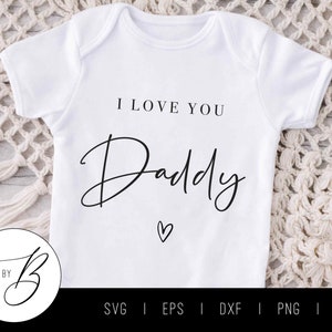 Kocham Cię Tato SVG | Ogłoszenie o ciąży SVG | svg, eps, dxf, png, jpg | Plik do cięcia