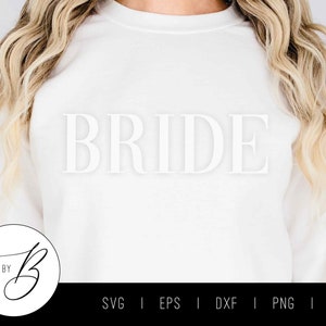 MARIÉE SVG | Épouse, future mariée SVG | Cadeau de fiançailles, sweat-shirt de la mariée | svg, pdf, dxf, png, jpg | Télécharger