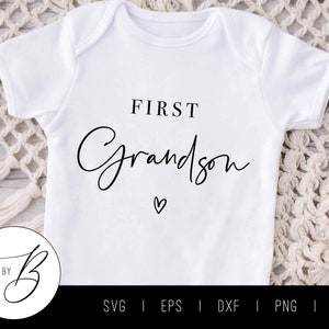Erster Enkel SVG | Großeltern Schwangerschaft Ankündigung SVG | svg, eps, dxf, png, jpg | Geschnittene Datei