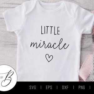 Kleines Wunder SVG | Schwangerschaft, Baby, Wunder-Ankündigung SVG | svg, eps, dxf, png, jpg | Schnittdatei