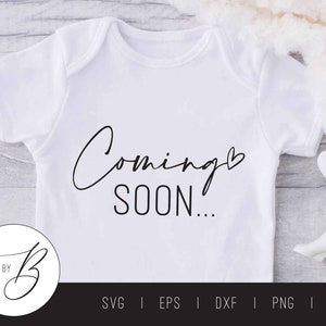 Demnächst SVG | Schwangerschaftsankündigung SVG | svg, eps, dxf, png, jpg | Geschnittene Datei