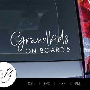 Grandkids on Board SVG | Pobierz naklejkę na samochód dla dziecka SVG | svg, eps, dxf, png, jpg | Plik do cięcia