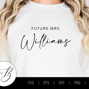 Personalisierte Zukunft Frau Nachname SVG | Benutzerdefinierter Name SVG | svg, eps, dxf, png, jpg | Schnittdatei | 2-3 Tage Bearbeitungszeit