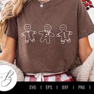 Gingerbread Men SVG File | Christmas Illustration SVG | svg, eps, dxf, png, jpg | Cut file