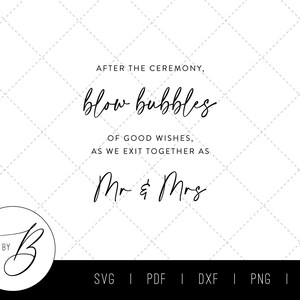 Blaas bubbels van goede wensen SVG | Huwelijksteken, de heer en mevrouw, trouwbriefpapier | SVG, PDF, DXF, PNG, JPG | Afdrukbaar | Downloaden
