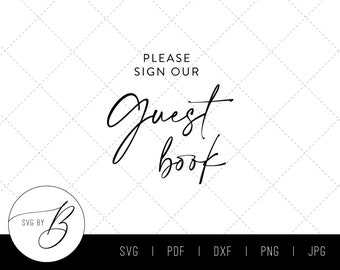 May include: A black and white printable sign that says "Please sign our Guest book". The sign is on a white background with a diamond pattern.