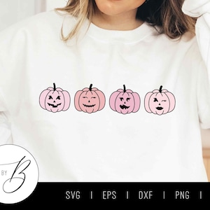 Cute Jack O Lantern Faces SVG | Pumpkin Faces SVG | Spooky Season, Halloween layered SVG | svg, eps, dxf, png, jpg | Cut file