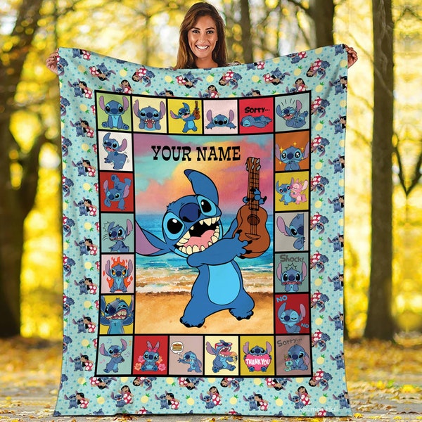 Lilo and Stitch Christmas Blanket Etsy