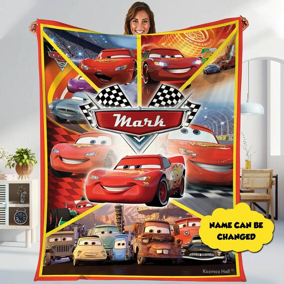 Disney Cars Fleece Blanket Personalized Cars Movies Blanket Etsy