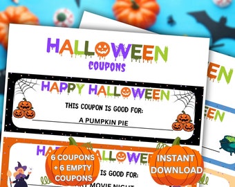 Cupones de Halloween / Vales de recompensa imprimibles para niños (Descarga digital)