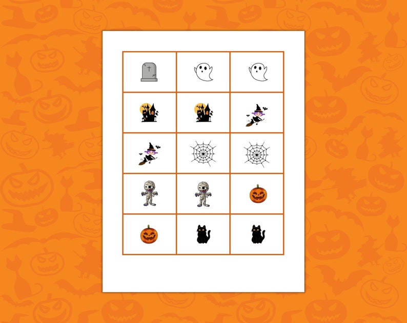 Halloween Memory Game | Printable Party Activity for Kids & Adults ...