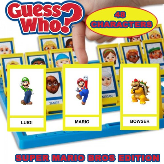 Super Mario Bros Printable Guess Who Cards Etsy UK