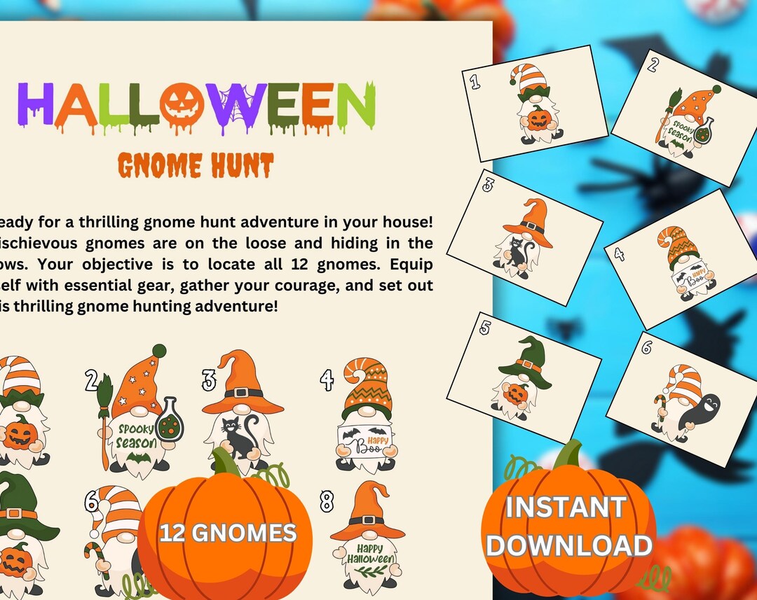 Printable Halloween Gnome Hunt for Kids | Halloween Activity for Kids ...