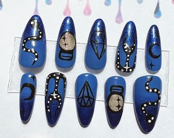 Witchy Goth Press On Nails