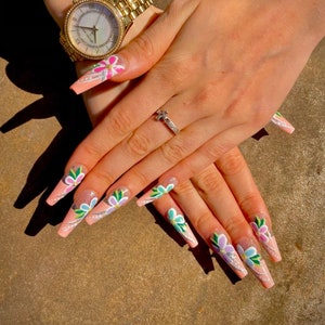 Tropical Press On Nails | Vacation Press On Nails | Clawsbymags