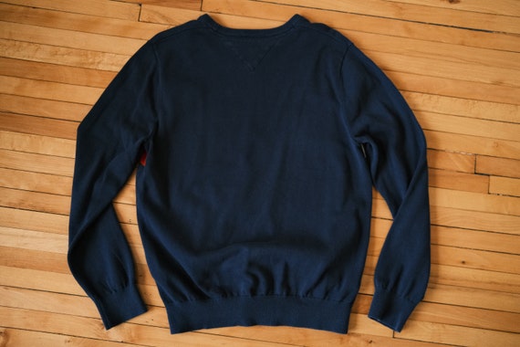 Navy Blue + Red + White Crewneck Pullover by Tomm… - image 8