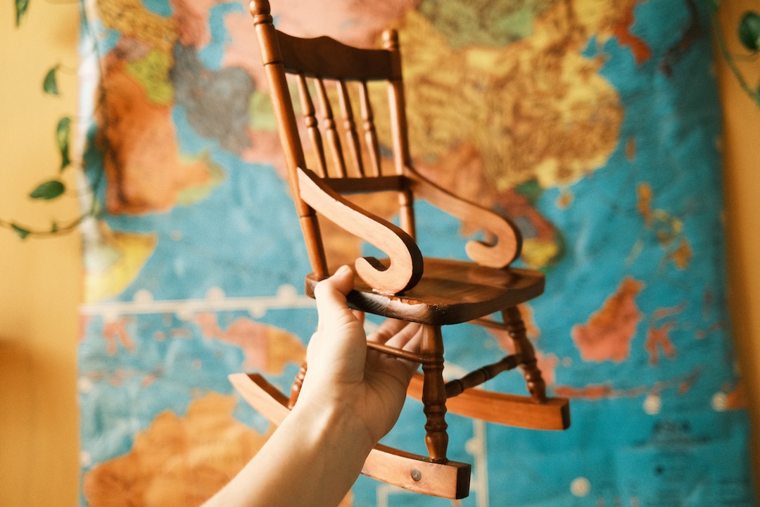 Vintage Wood Rocking Chair Plant Stand / Riser / Plant Display Etsy