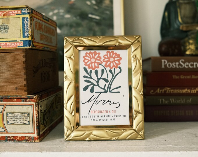 3.5x5 Brass Photo Frame / 3.5x5 Brushed and Polished Brass Tabletop