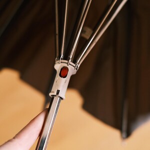 Paraguas compacto vintage Knirps – Fabricado en Taiwán – Paraguas de viaje clásico – 35 cm plegado imagen 7