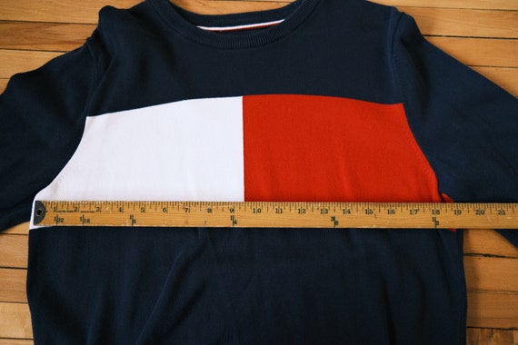 Navy Blue + Red + White Crewneck Pullover by Tomm… - image 3