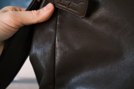 Dark Chocolate Brown Leather Messenger Bag by Jac… - image 9