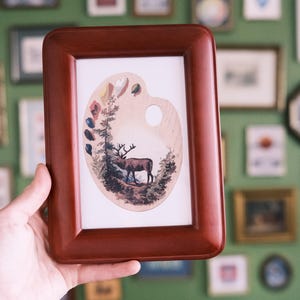 Vintage 4x6" Wood Picture Frame with Rounded Corners - Wall & Tabletop Display