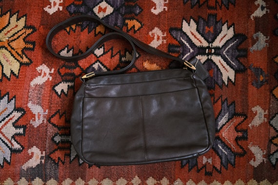 Dark Chocolate Brown Leather Messenger Bag by Jac… - image 1