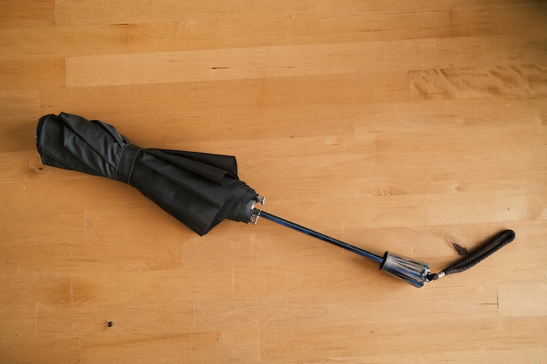 Paraguas compacto vintage Knirps – Fabricado en Taiwán – Paraguas de viaje clásico – 35 cm plegado imagen 5