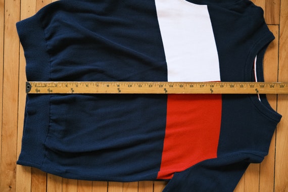 Navy Blue + Red + White Crewneck Pullover by Tomm… - image 4