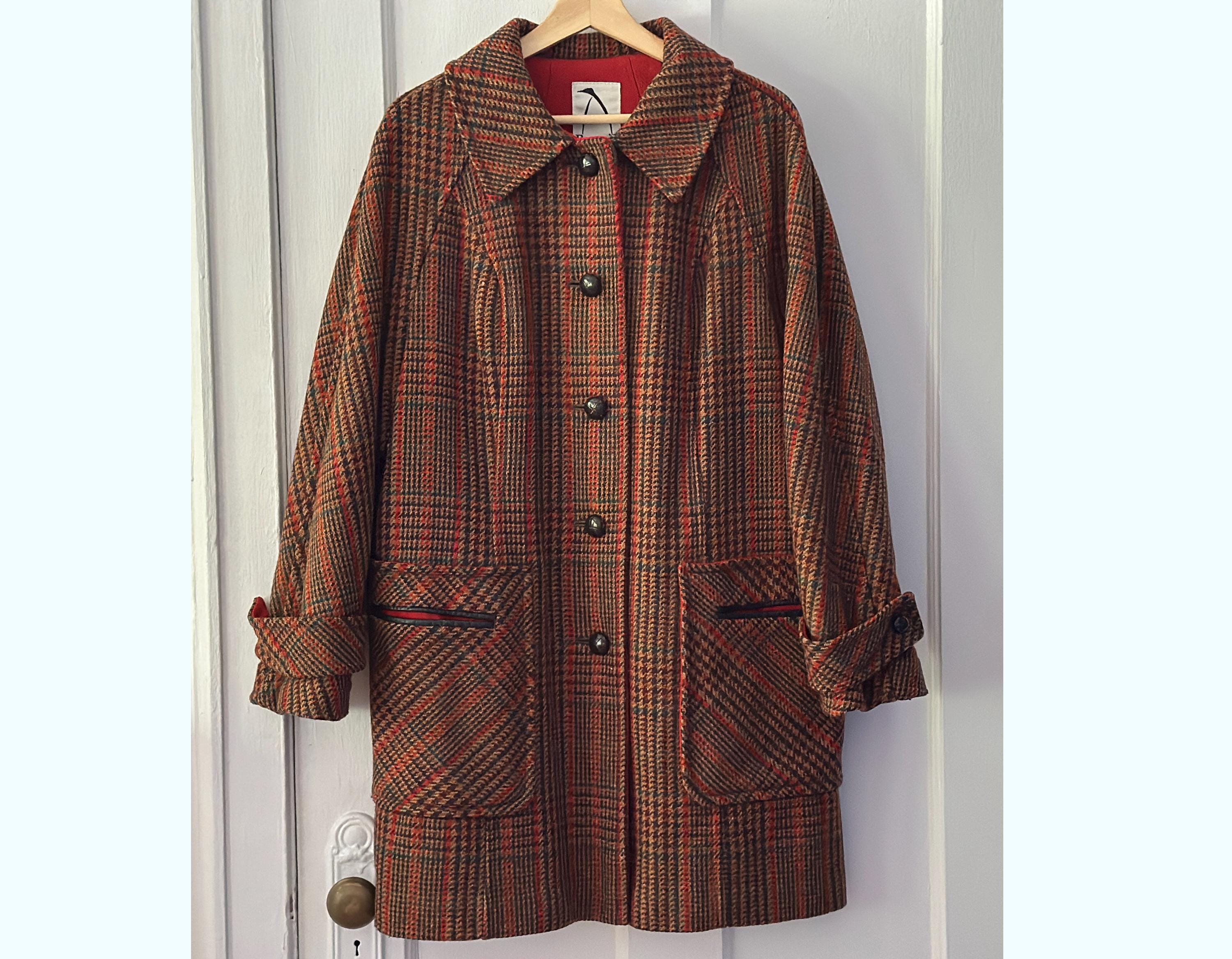 ジャケット・アウター 60s- winter king check wool jacket Wool Flannel Jacket Free Shipping - The Vintage Twin