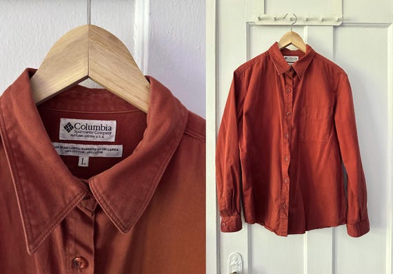 Chemise De Randonnée Columbia Femme, Manches Longues, Anti-insectes, Corail/rouge, Taille XL