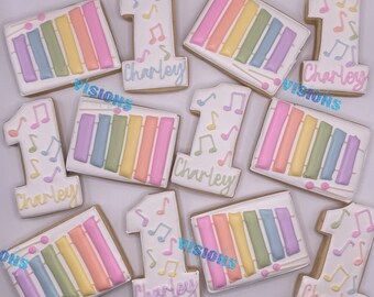 Pastel xylophone cookies