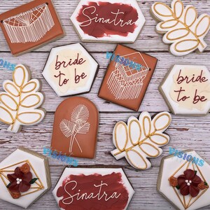 Boho wedding shower cookies image 2