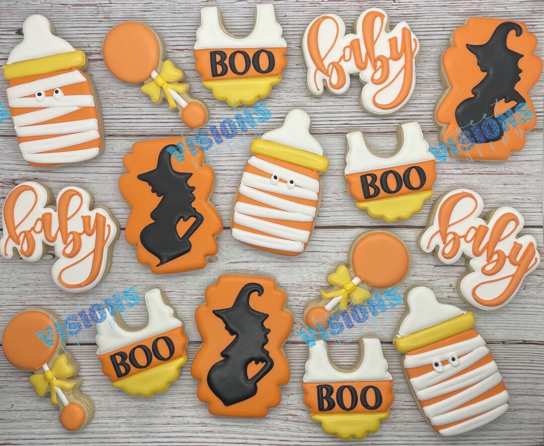 Halloween Baby Shower Cookies Etsy