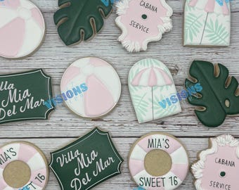 Cabana party cookies