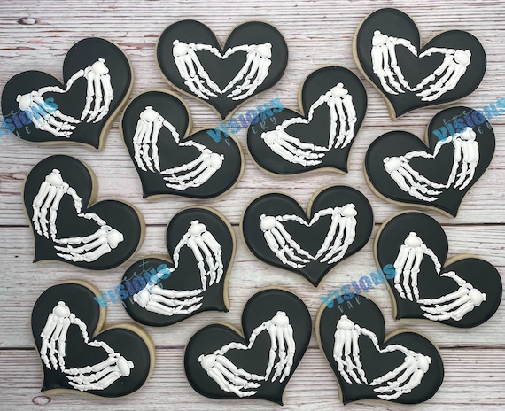 Skeleton love cookies