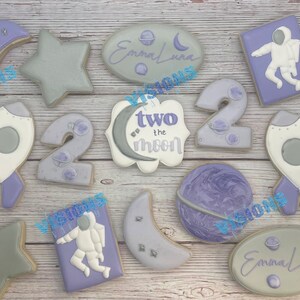 Two the moon space cookies