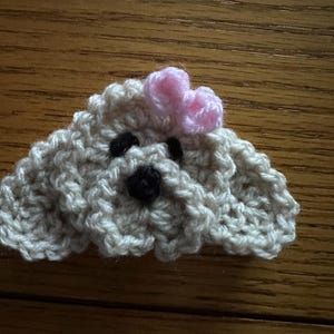 Pattern for crochet doodle dog  applique - digital download