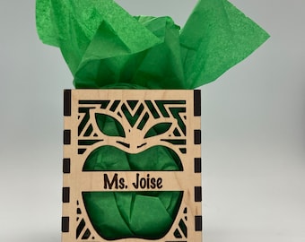 Personalized Pencil Holder Apple Design