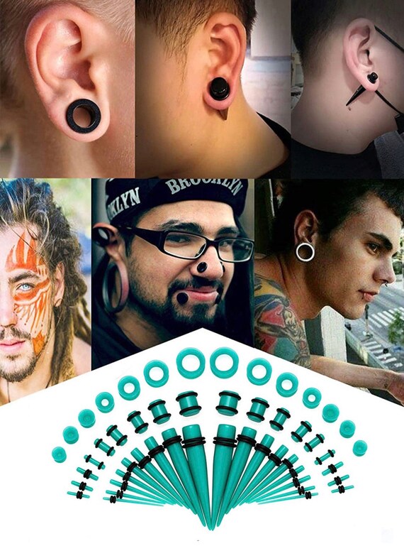 Acrylic Ear Stretching Kit Tapers Plugs Silicone Tunnels Etsy