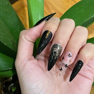 Butterfly Press on Nails| Press on Nails Short| Hand Painted Press On Fake Nails| Long Press on Nails| Birthday Press on Nails| False Nails