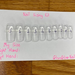 Press on Nails Coffin| Press on Nails Short | Cute Press on Nails | sizing kit